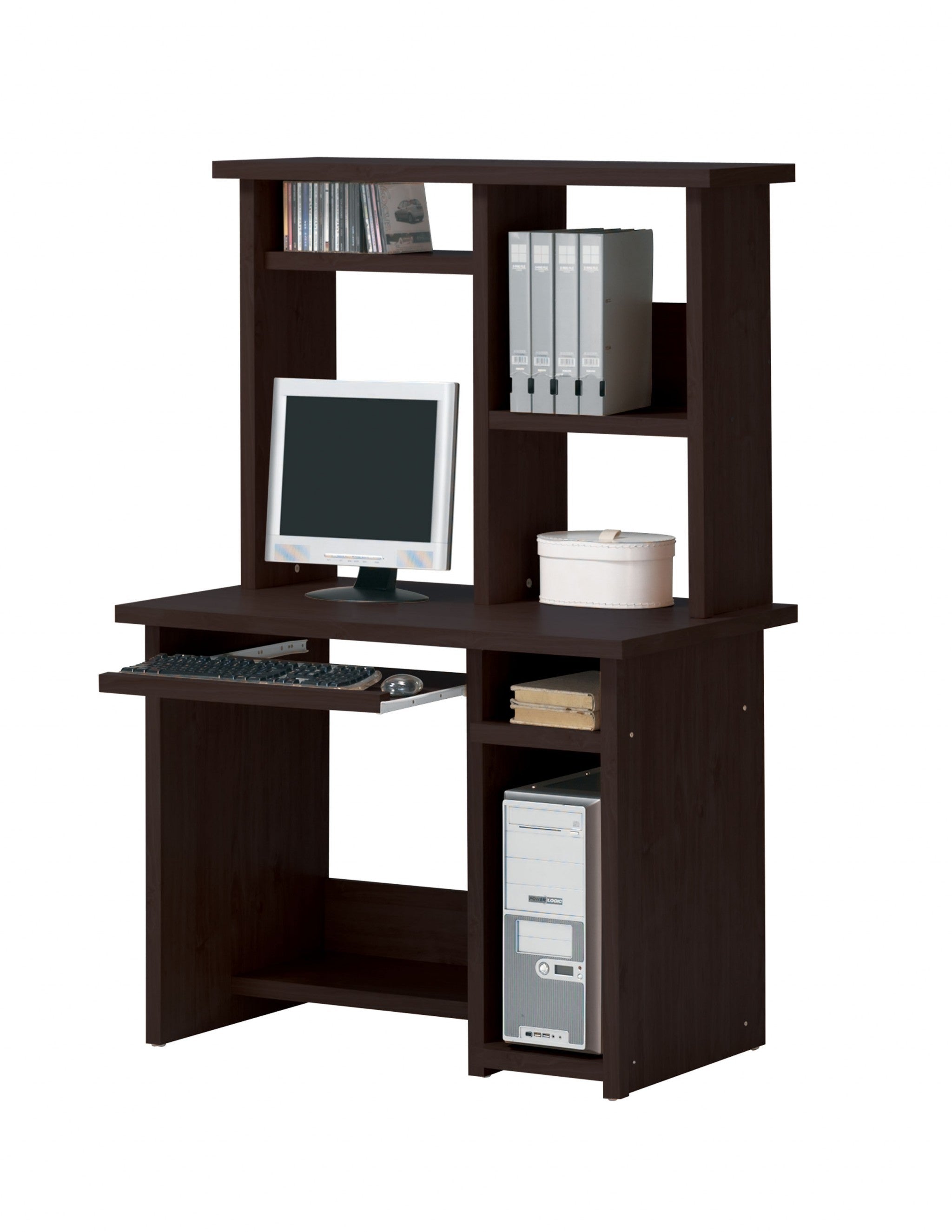 12" Espresso Writing Desk - Minihomy