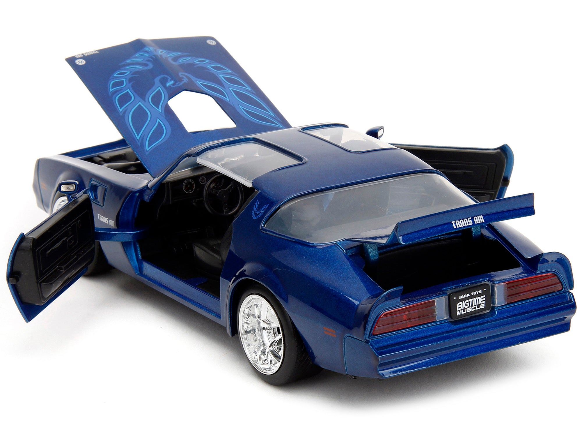 1977 Pontiac Firebird Trans Am Blue Metallic "Bigtime Muscle" Series 1/24 Diecast Model Car by Jada - Minihomy