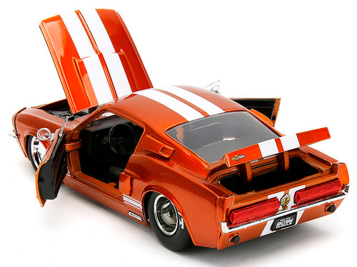 1967 Ford Mustang Shelby GT500 Candy Orange with White Stripes 