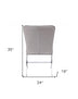 24" Beige Velvet And Silver Parsons Chair - Minihomy