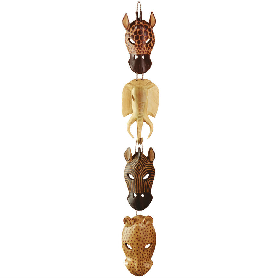 African Animal Masks Wall Hanging