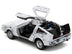 DMC DeLorean Time Machine Brushed Metal (Frost Version) "Back to the Future" (1985) Movie "Hollywood Rides" Series 1/32 Diecast Model Car by Jada - Minihomy