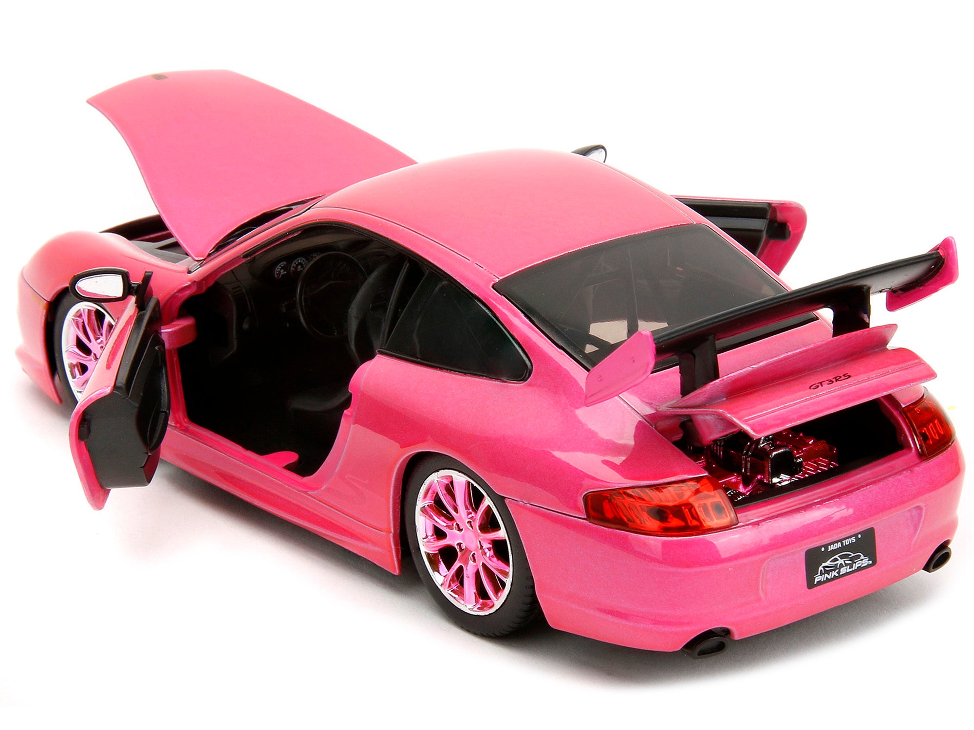 Porsche 911 GT3 RS Pink Metallic with Pink Wheels "Pink Slips" Series 1/24 Diecast Model Car by Jada - Minihomy