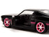 1969 Ford Mustang Black Metallic with Pink Stripes and Wheels "Pink Slips" Series 1/32 Diecast Model Car by Jada - Minihomy