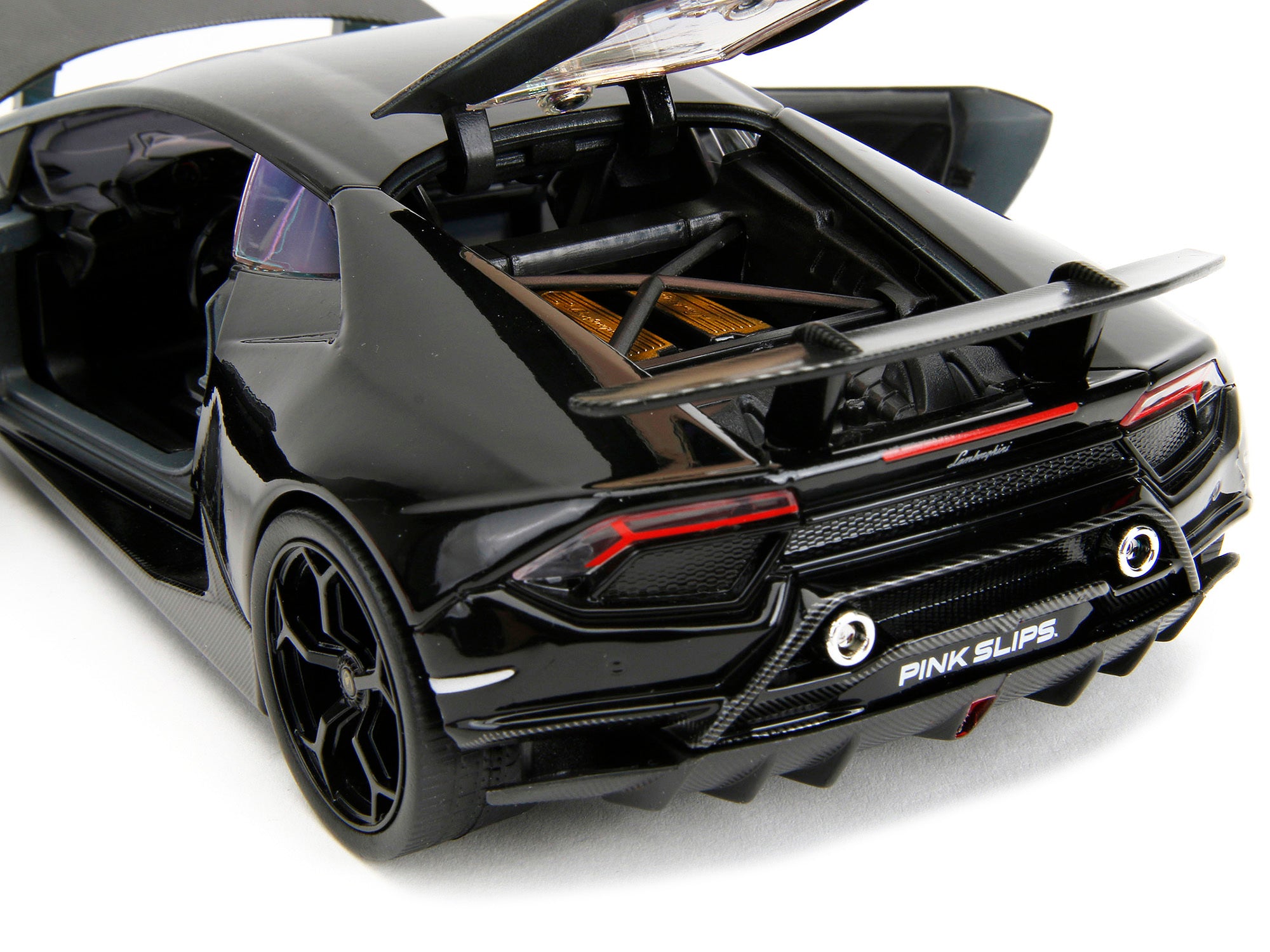 Lamborghini Huracan Perfomante Gray and Black Gradient with Carbon Hood "Pink Slips" Series 1/24 Diecast Model Car by Jada - Minihomy