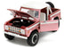 1973 Ford Bronco Pink Metallic with White Top and Graphics "Pink Slips" Series 1/24 Diecast Model Car by Jada - Minihomy