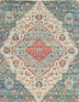 5' X 7' Blue Or Red Vintage Diamond Jute Area Rug - Minihomy