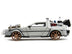 DeLorean Brushed Metal Time Machine (Train Wheel Version) with Lights 1990 - Minihomy