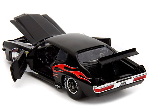 1971 Pontiac GTO Black with Flame Graphics 