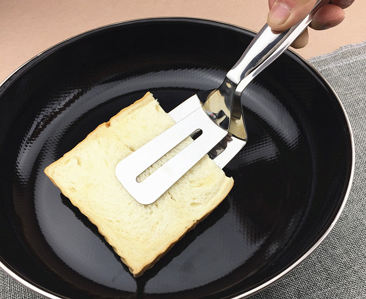 Stainless Steel Barbecue Tong Fried Steak Shovel Fried Fish Shovel BBQ Bread Clamp Kitchen Bread Meat Clamp - Minihomy