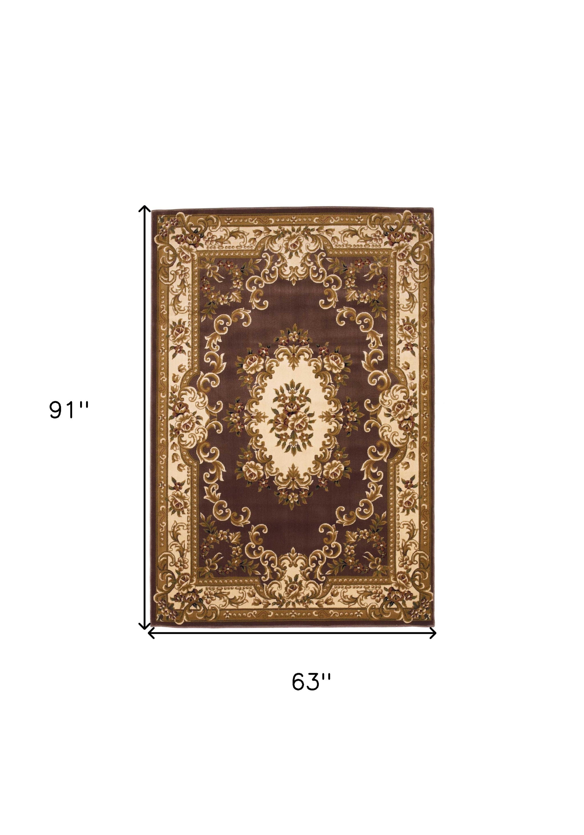 1' X 2' Polypropylene Plum Or Ivory Area Rug - Minihomy