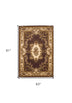 1' X 2' Polypropylene Plum Or Ivory Area Rug - Minihomy