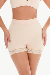 Full Size Pull-On Lace Trim Shaping Shorts - Minihomy