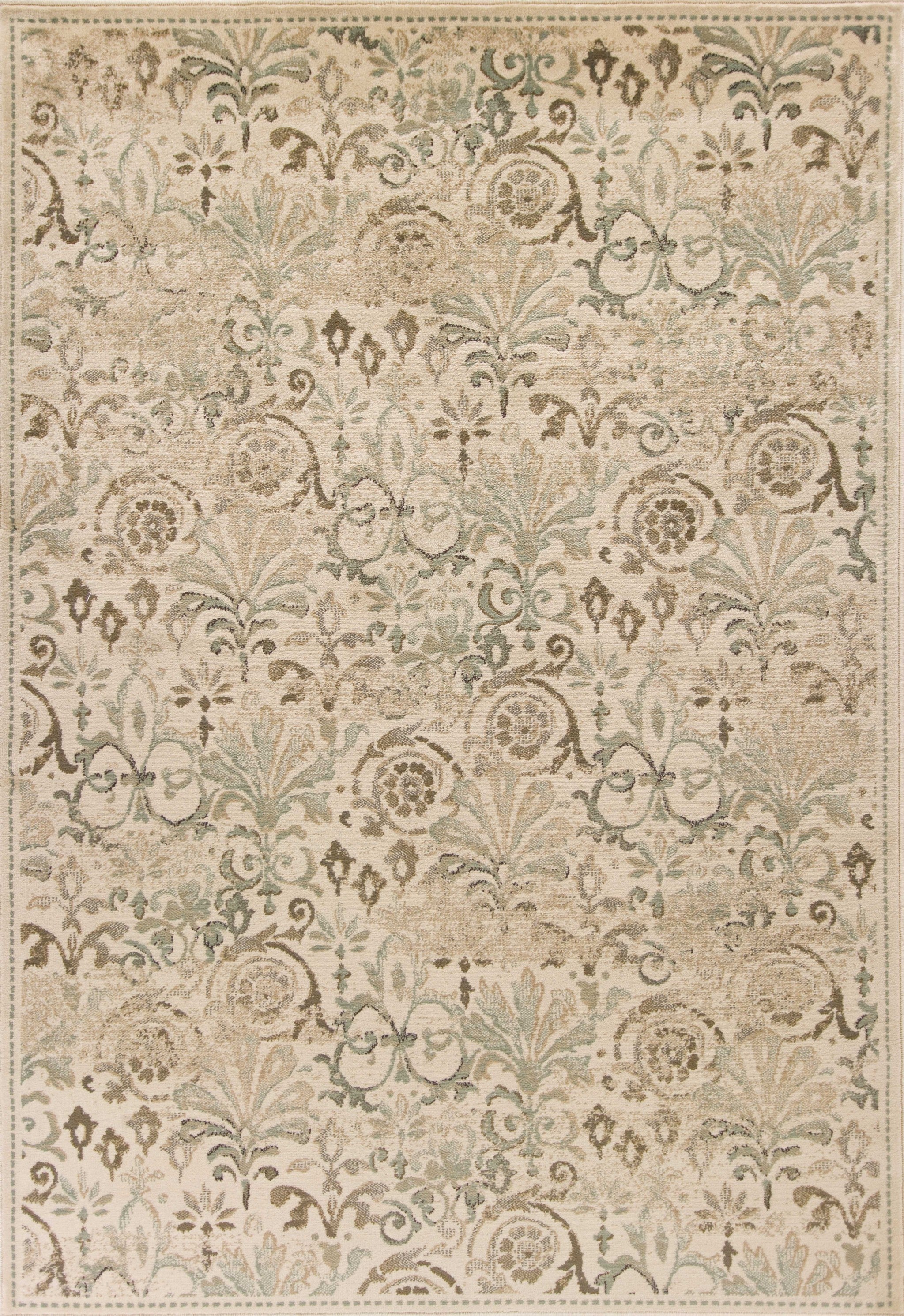 5' X 8' Ivory Vintage Area Rug - Minihomy