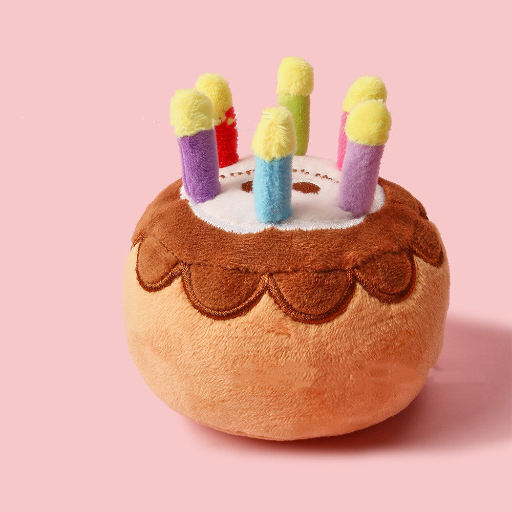 Pet Plush Toy Pet Birthday Candle Cake