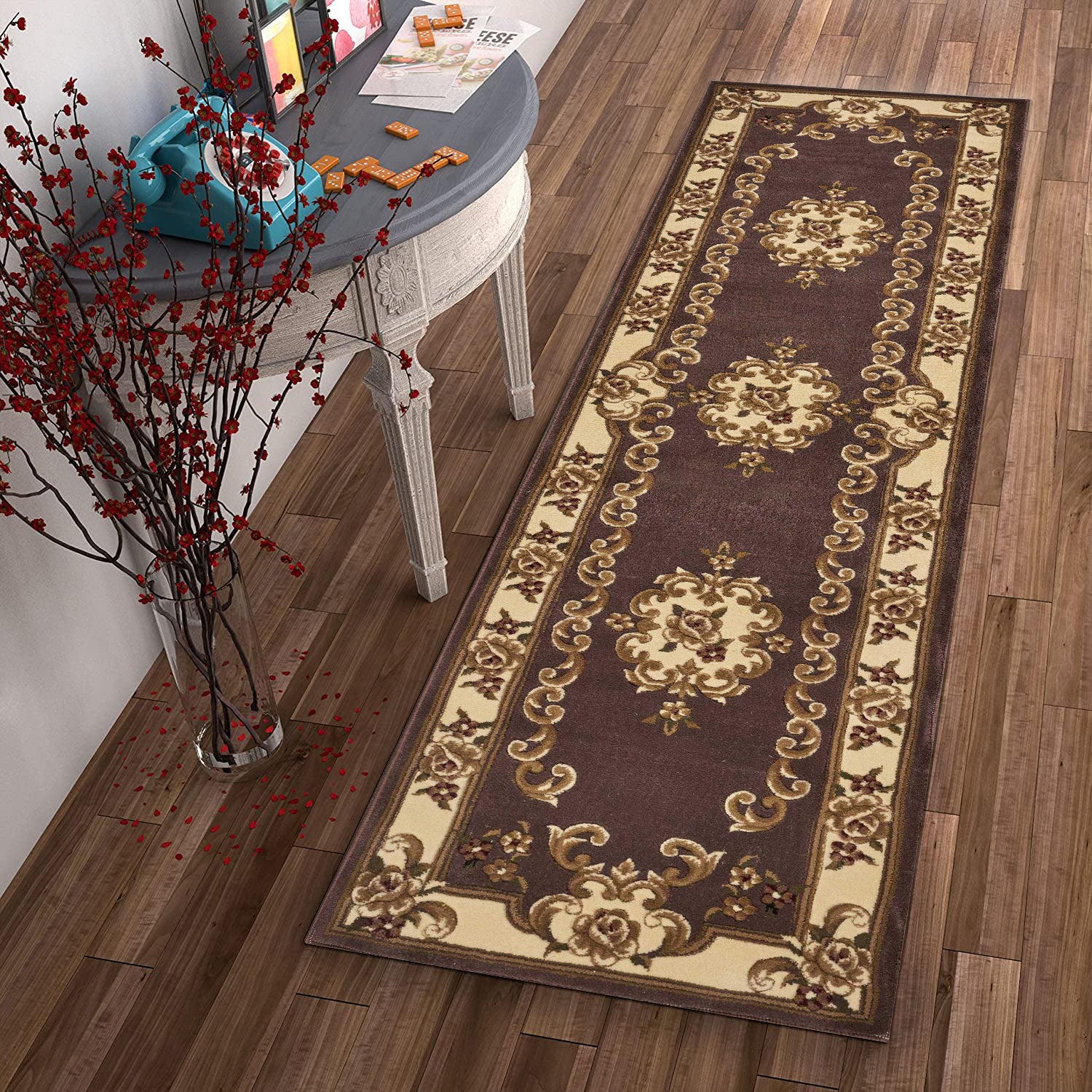 1' X 2' Polypropylene Plum Or Ivory Area Rug - Minihomy