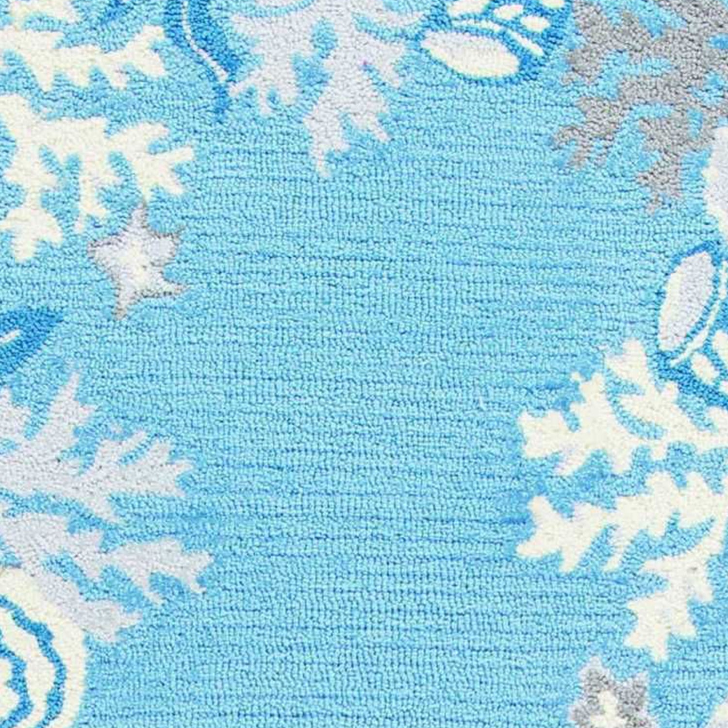 1' X 2' Polyester Sea Blue Area Rug - Minihomy