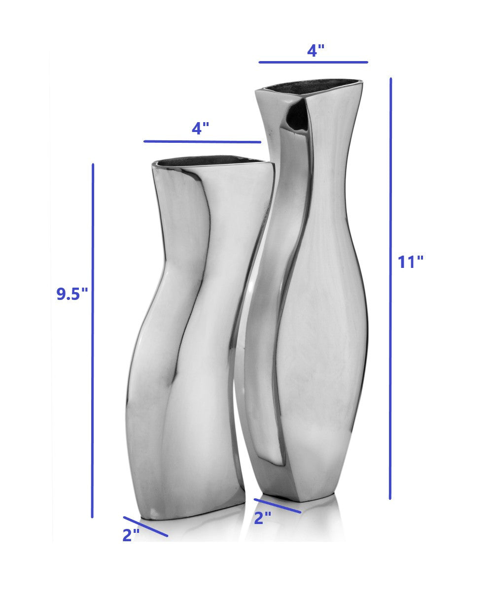 Buffed Adjoining Set Of 2 Vases - Minihomy