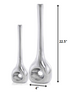 Buffed Silver Hole Set Of 2 Vases - Minihomy