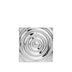 12" Buffed Aluminum Circle In Square Hanging Wall Decor - Minihomy