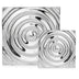 12" Buffed Aluminum Circle In Square Hanging Wall Decor - Minihomy