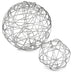 12" X 12" X 12" Silver Extra Large Wire Sphere - Minihomy