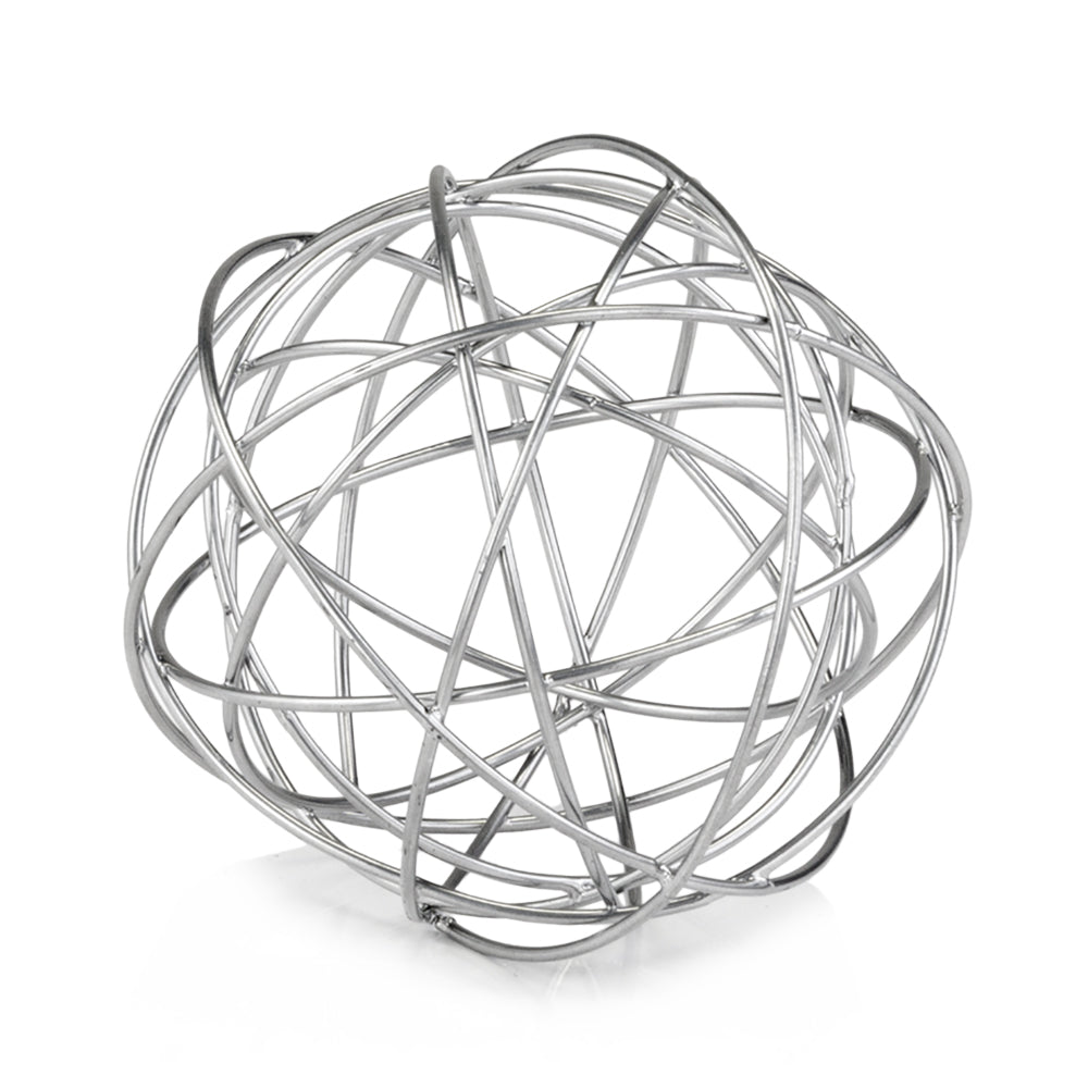 12" X 12" X 12" Silver Extra Large Wire Sphere - Minihomy