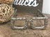 2" Silver Buffed Aluminum Decorative Eyeglasses - Minihomy