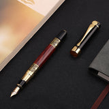 Wood grain fountain pen metal signature pen