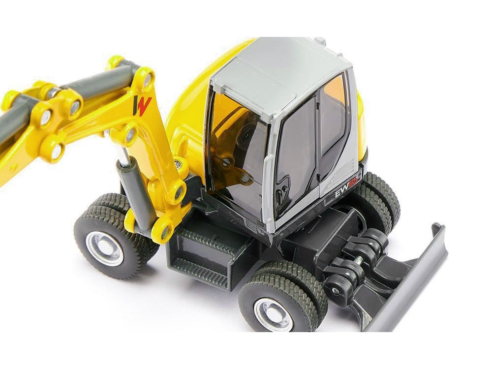 Wacker Neuson EW65 Mobile Excavator Yellow and Gray 1/50 Diecast Model by Siku