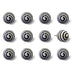 1.5" X 1.5" X 1.5" Ceramic Metal Multicolor 12 Pack Knob - Minihomy