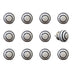 1.5" X 1.5" X 1.5" Ceramic Metal Multicolor 12 Pack Knob - Minihomy