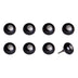 1.5" X 1.5" X 1.5" Ceramic Metal Black 8 Pack Knob - Minihomy