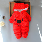 Keep Your Little One Cozy with our Coral Fleece Padded Baby Hooded Romper