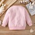 Girls Textured Long Sleeve Round Neck Sweatshirt - Minihomy