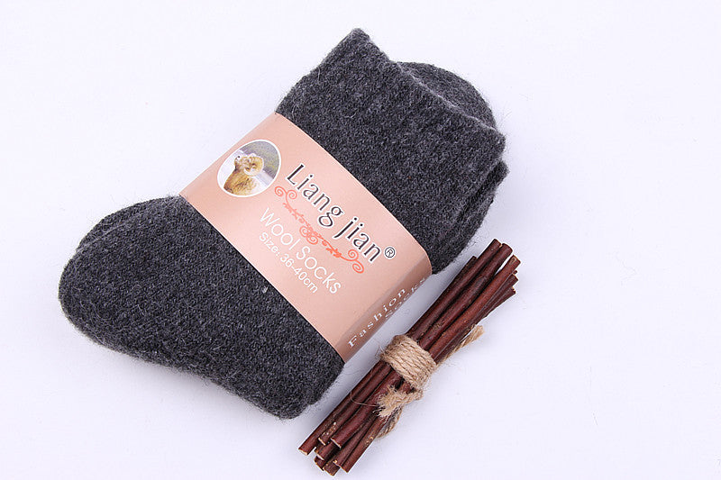 Woolen Fleeced Thickened Socks For Winter