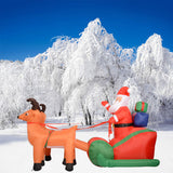 Eye-Catching Christmas Inflatable Santa Claus Deer Cart Decorations