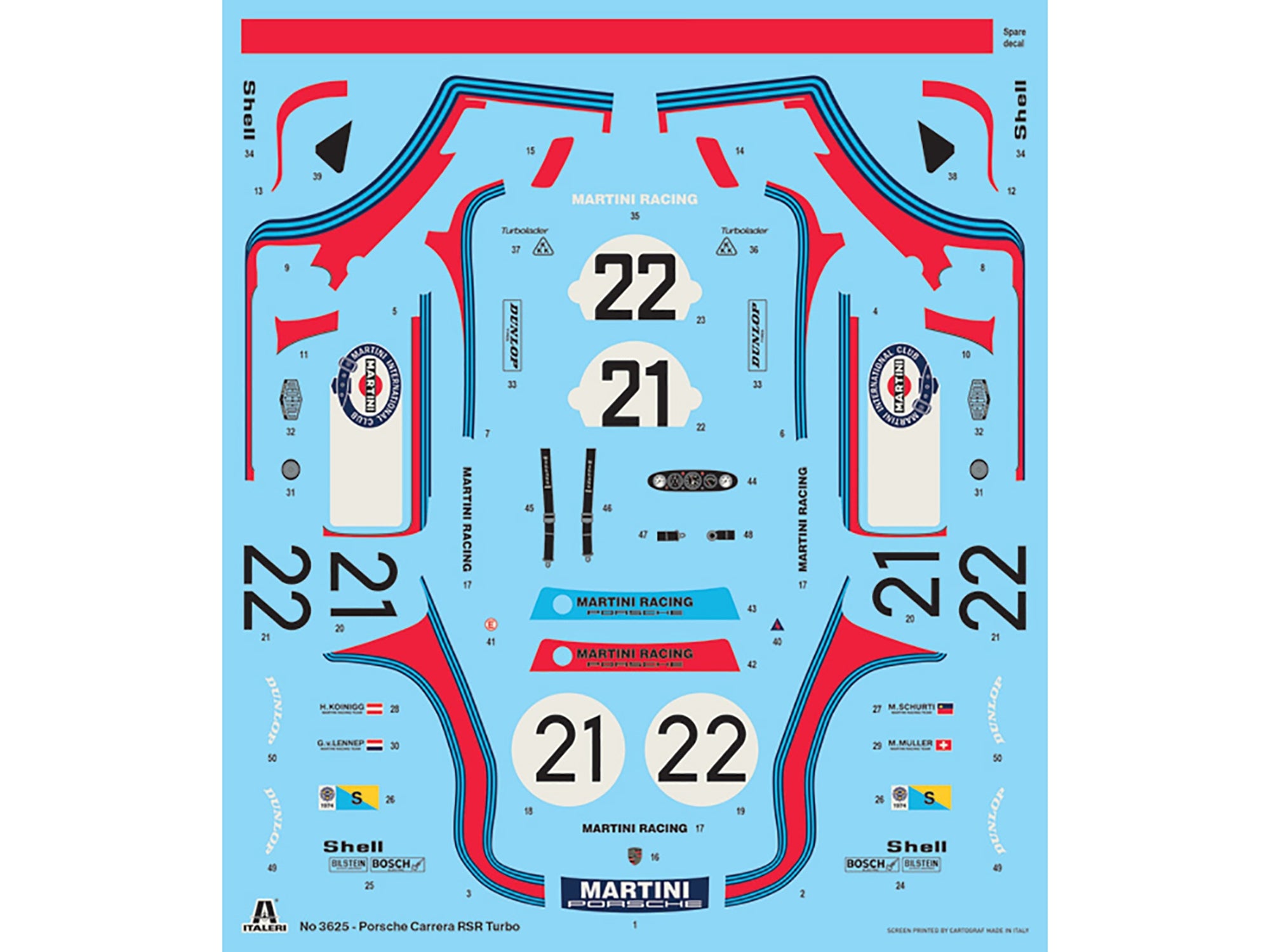 Skill 2 Model Kit Porsche Carrera RSR Turbo 1/24 Scale Model by Italeri