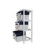 12.5" X 16" X 35.5" White Blue  Portable 3 Drawers - Minihomy