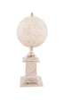 6.5" X 6.5" X 14.5" Bone Globe With Alluminum Base - Minihomy