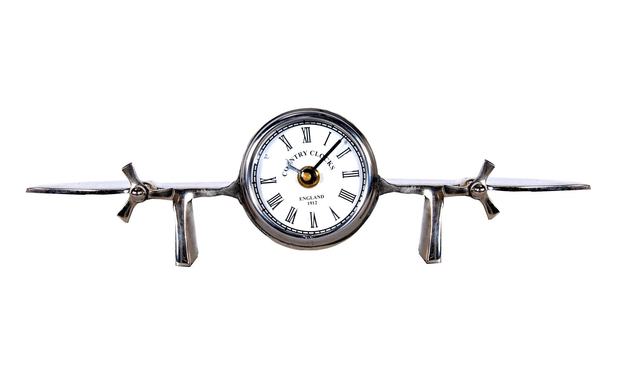 3" X 13.5" X 4.5" Aeroplane Table Clock - Minihomy