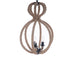 15" X 15" X 47.5" 3 Bulbsrope  Pendant Lamp - Minihomy