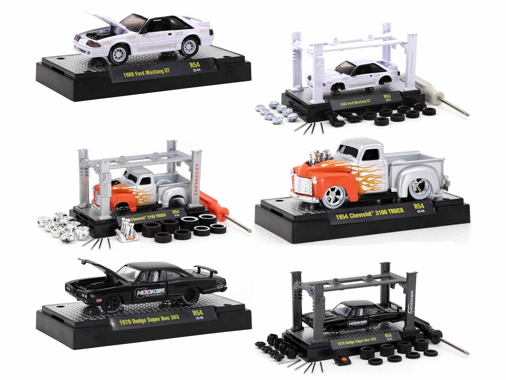 Model Kit 3 piece Car Set Release 54 Limited Edition to 9750 pieces Worldwide 1/64 Diecast Model Cars by M2 Machines - Minihomy