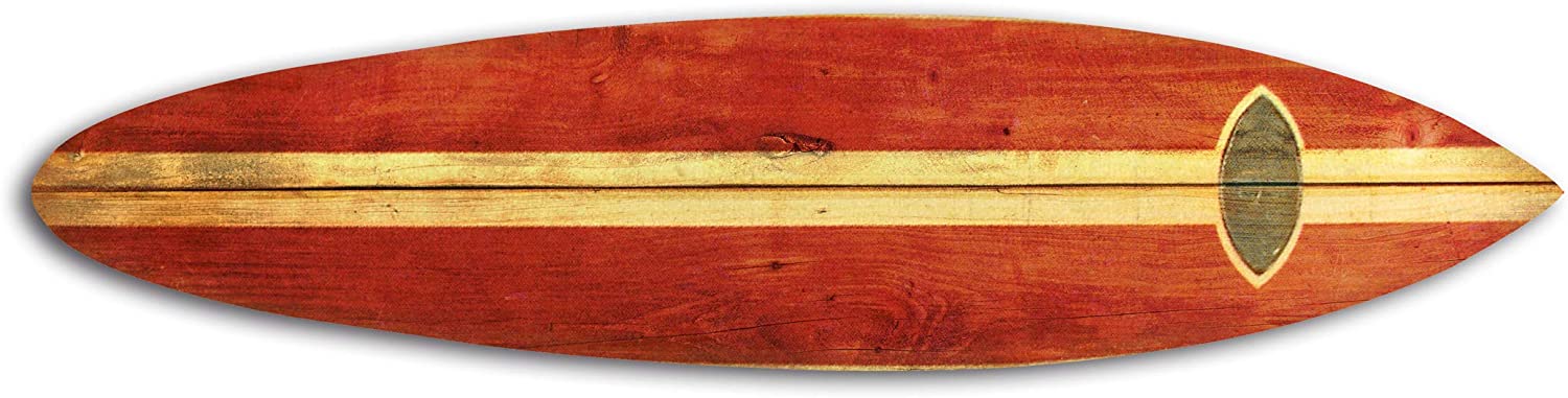 Walnut Manufactured Wood Surfing Wall Decor