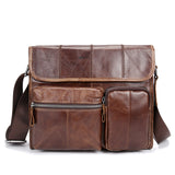 Genuine Leather Men's Bag Male Business Messenger Crossbody Bag