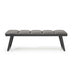 57" Dark Gray Faux Leather Bench - Minihomy