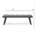 57" Dark Gray Faux Leather Bench - Minihomy