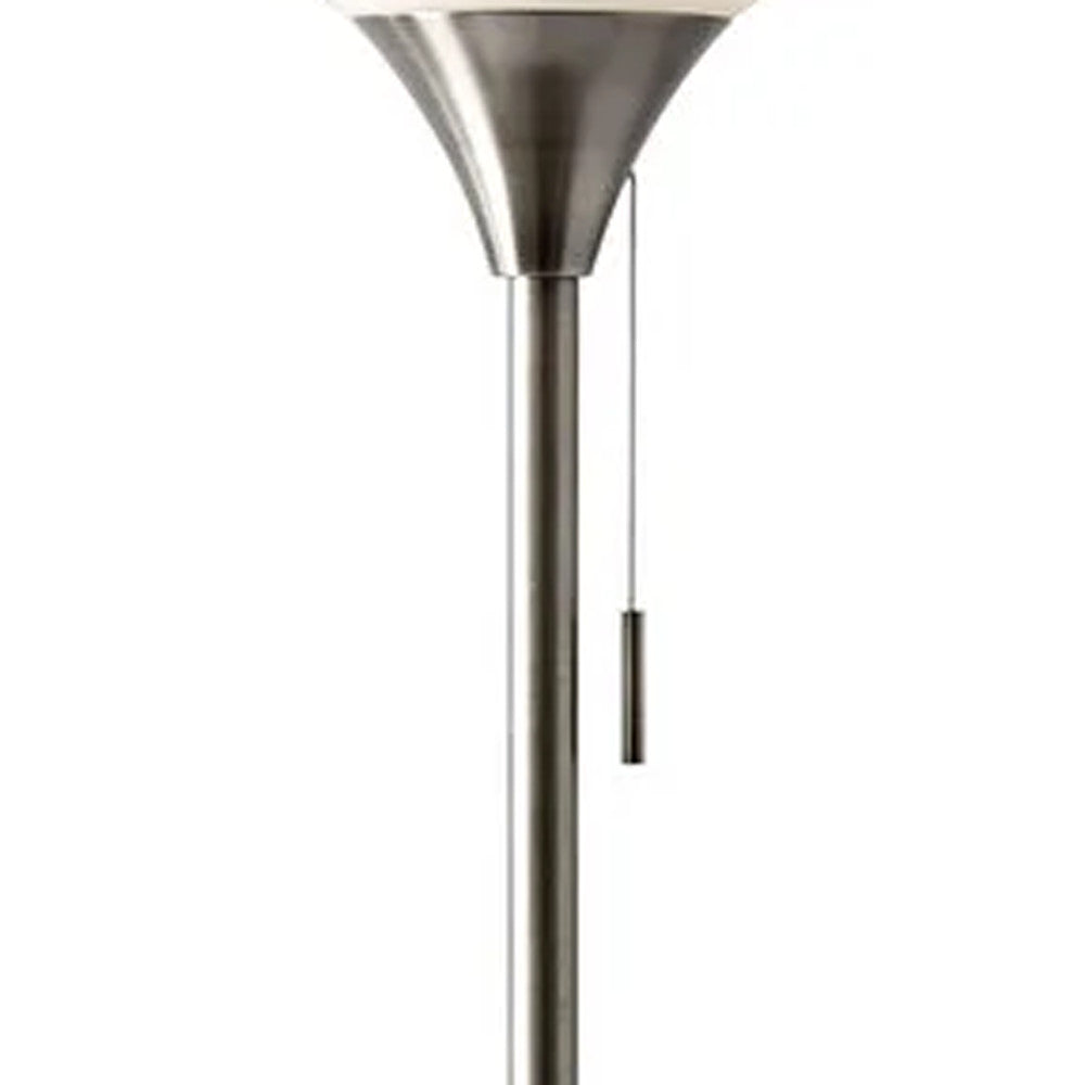 71" Torchiere Floor Lamp With White Bowl Shade