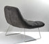 40" X 33" X 33" Light Grey Soft Textured Fabric And Brushed Steel Chair - Minihomy