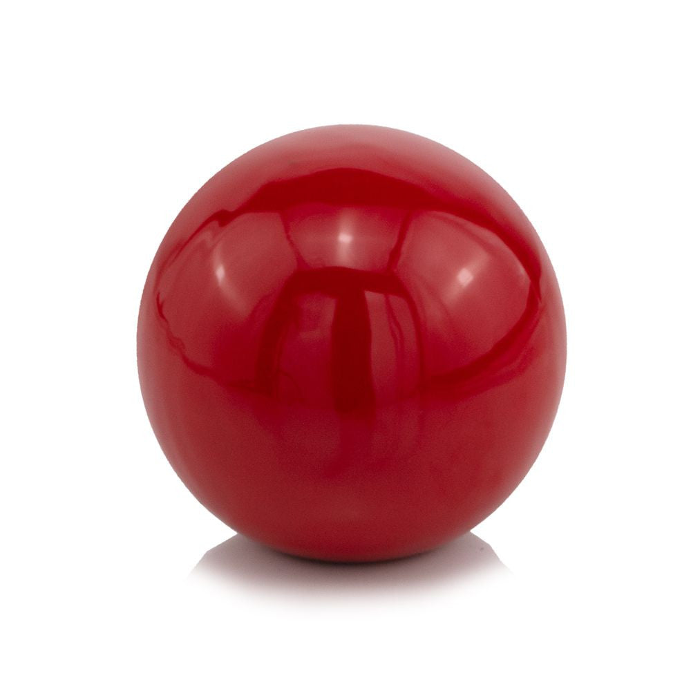 4" X 4" X 4" Red Aluminum Poppy Sphere